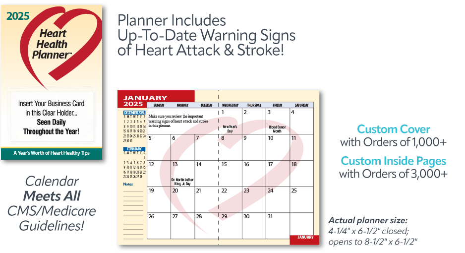 Heart Health Pocket Planner Calendars